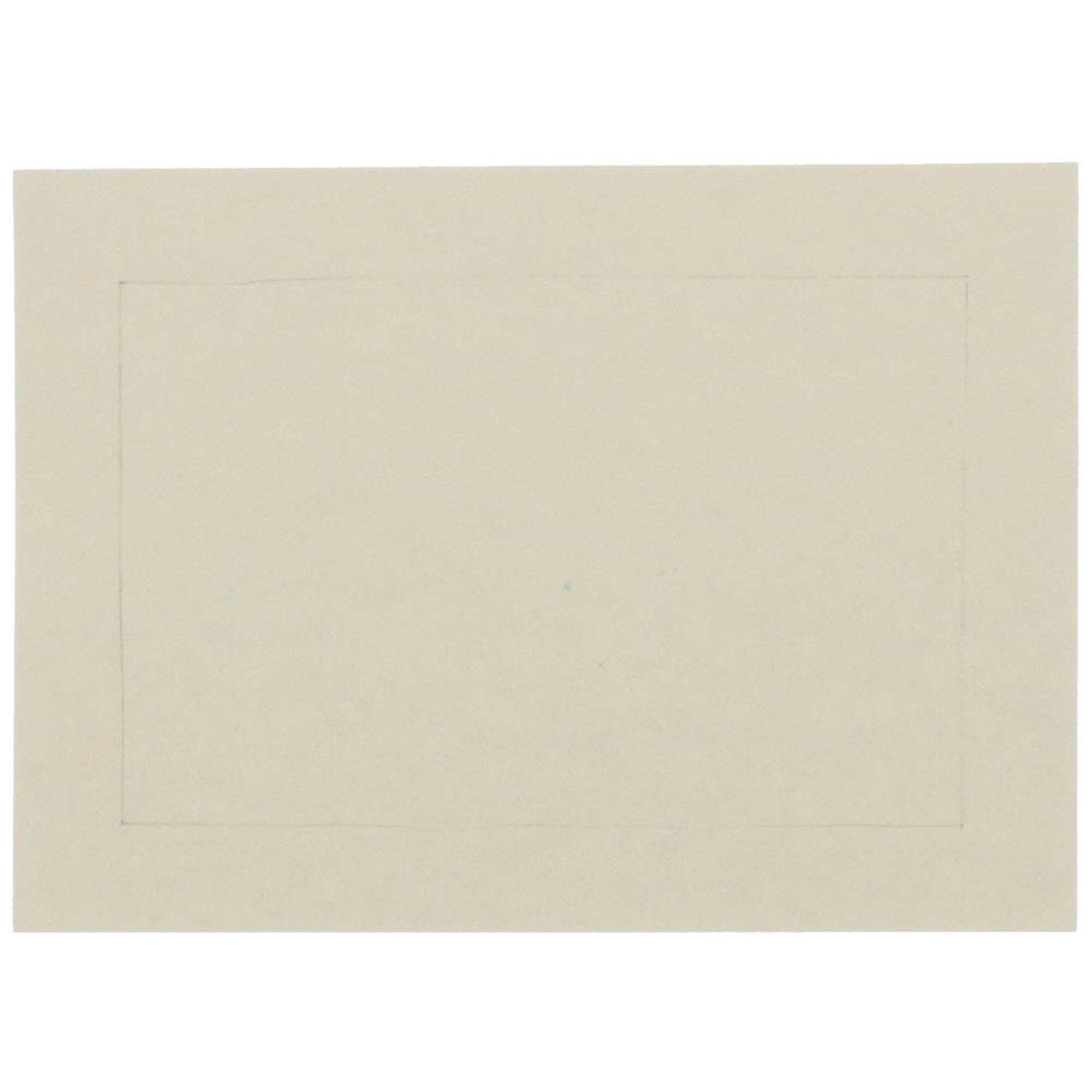 JAM Paper 3.5" x 4.875" Ivory Panel Blank Flat Note Cards